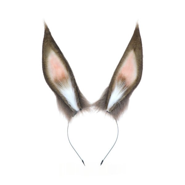 Faux Fur Adjustable Bunny Ears – Cute Animal Cosplay Accessory - Image 4