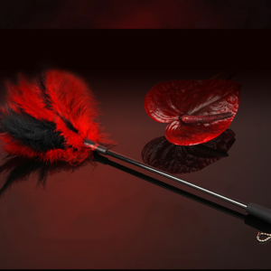 Luxurious BDSM Feather Tickler  Soft Fetish Play Feather Wand Velvet Temptation