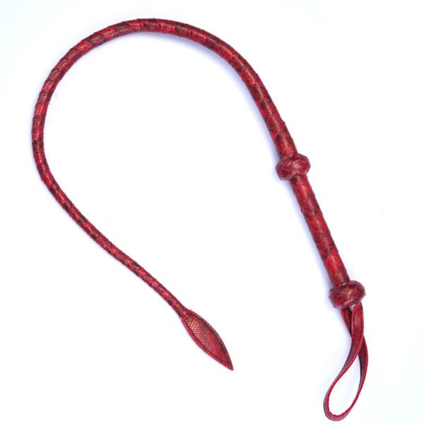 Red PU Leather BDSM Whip – Perfect for Play and Control - Image 6